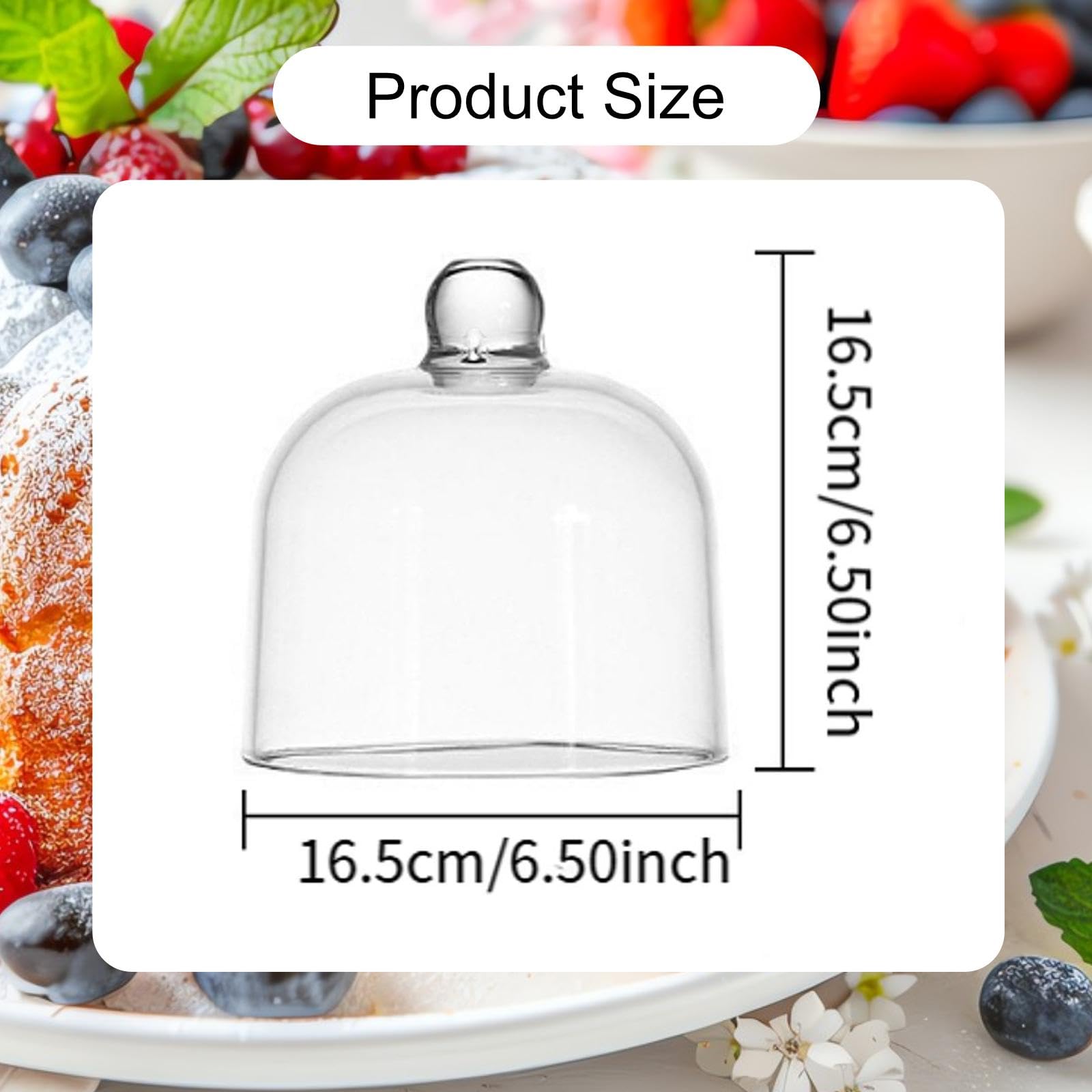 Cupola per Torta Parabola Trasparente per Dolci Torta Vassoio Protezione Alimenti Realizzata in Materiale Pp Adatta a Matrimonio Feste Decorazioni Cas, 6.5in