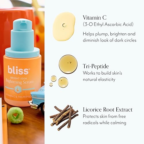 Miniatura 5 de Bliss Bright Idea - Suero facial de Vitamina C & Tri-péptido, protege y ilumina la piel, reduce las manchas oscuras y reafirma visiblemente la piel,