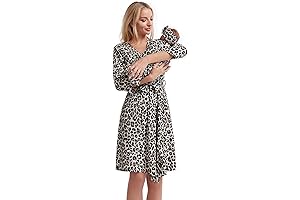 Mommy and Newborn Matching Hospital Outfits: Galabloomer Maternity Robe and Baby Receiving Blanket