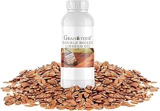 GRANOTONE Double Boiled Linseed Oil | Effective Waterproof Furniture Polish Oil, Used for Wood Finishing, Sports Goods Like Cricket Bat, Filling Cracks, Mixing with Paint and Wall Putty, 500 ML