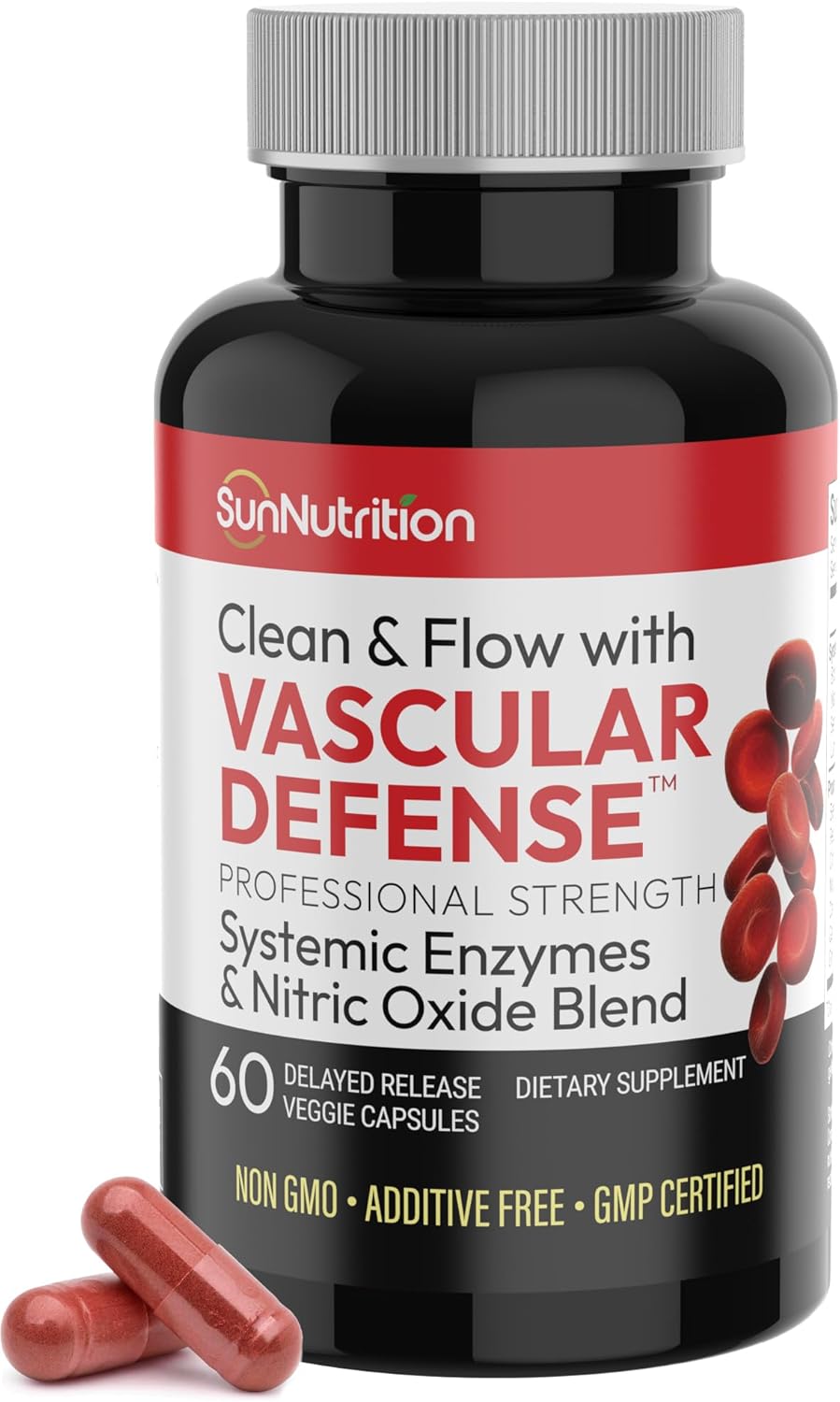 Nattokinase Supplement Nitric Oxide Capsules Beet Root Extract High Potency Lumbrokinase & Bromelain Systemic Enzymes Nitric Oxide Blend Clean & Flow Vascular Defense 60 Caps 30 Servings Nattokinase Supplement Nitric Oxide Capsules Beet Root Extract High Potency Lumbrokinase & Bromelain Systemic Enzymes Nitric Oxide Blend Clean & Flow Vascular Defense 60 Caps 30 Servings