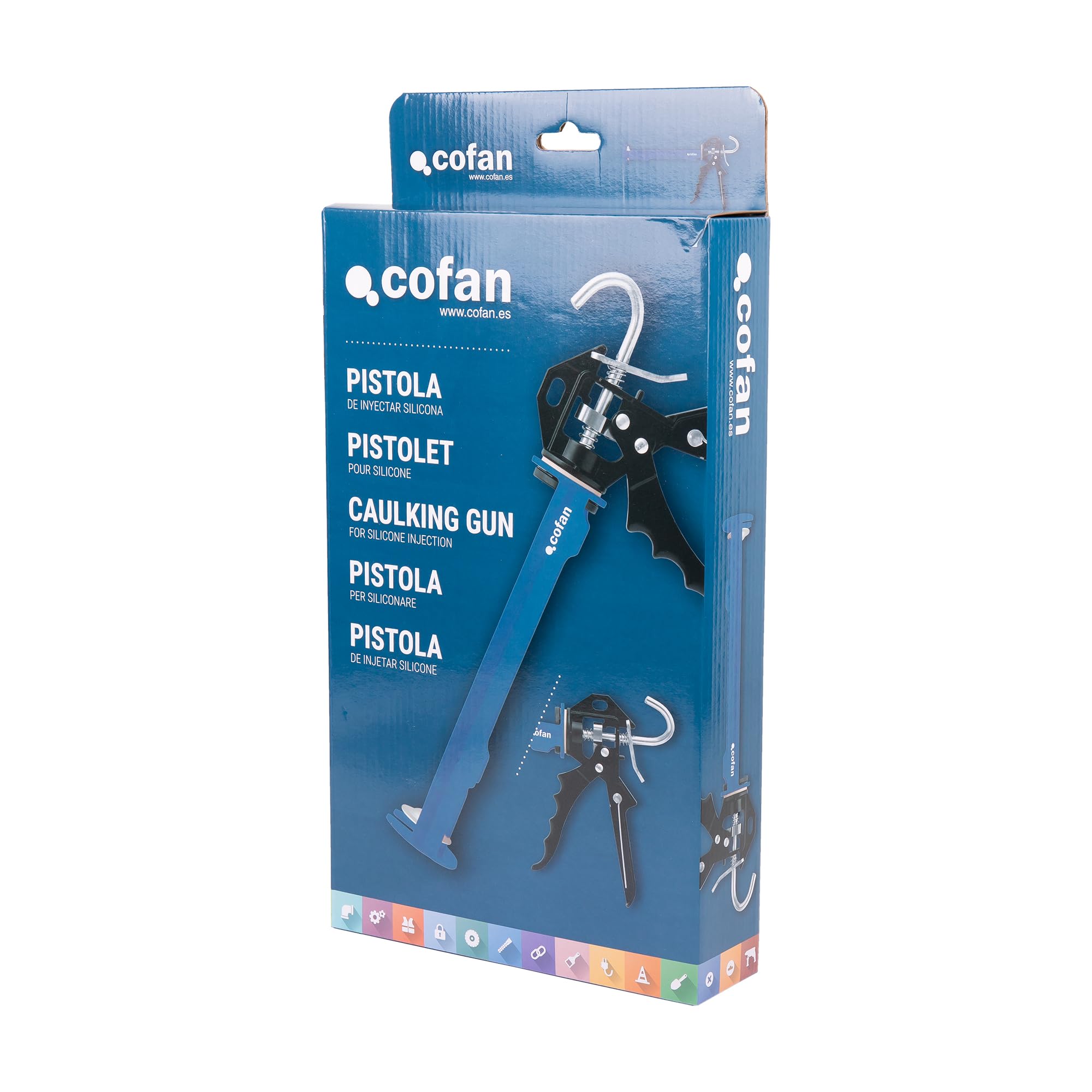 Cofan Profesjonalny pistolet silikonowy | Aluminiowy pistolet uszczelniający | Do wkładów 310 ml
