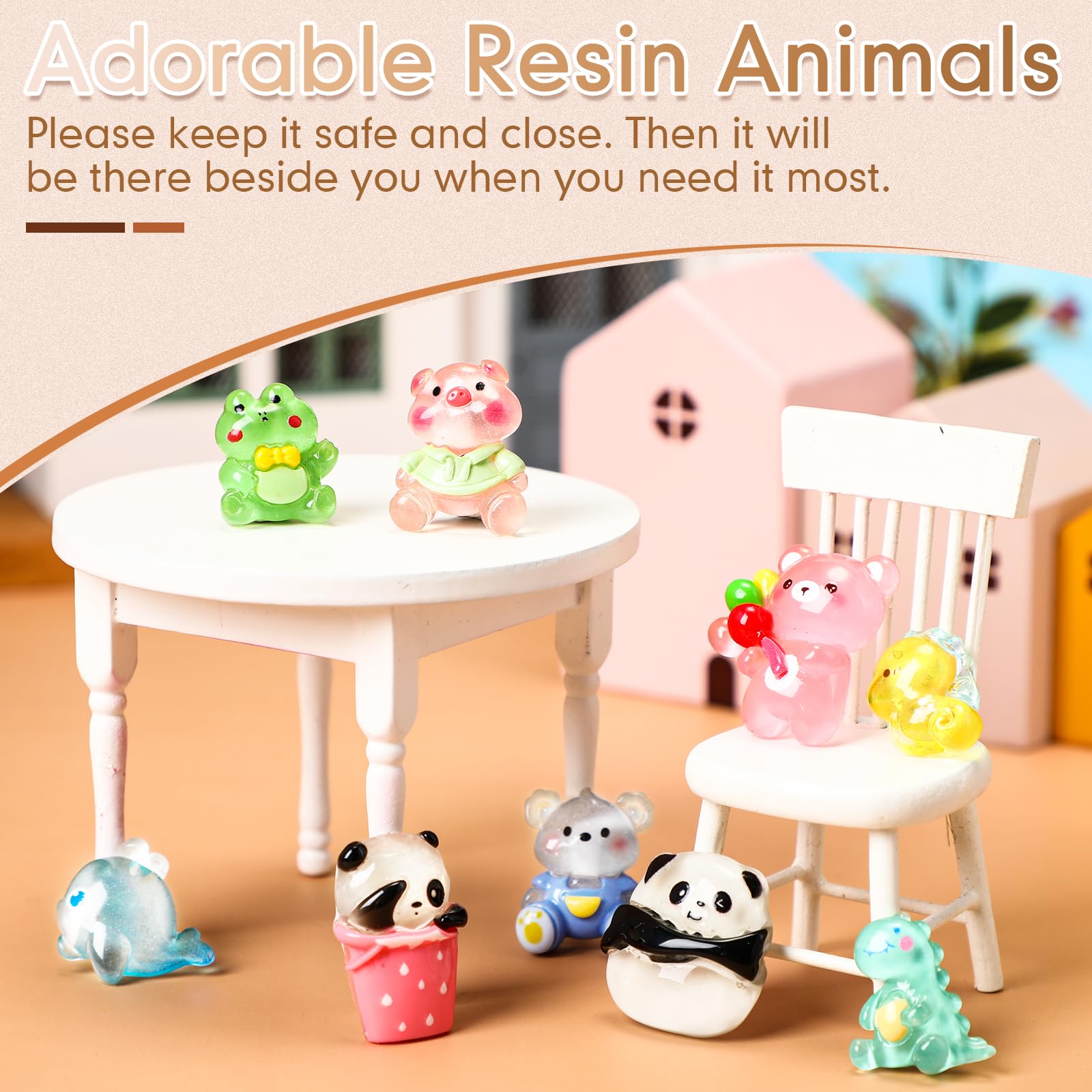 Wonderjune 9 Sets Pocket Hug Bulk Little Resin Animal Emotional Gifts with Positive Pocket Hug Card Appreciation Gifts for Classroom Graduation Teacher Nurse Friends Student(Cute Style)