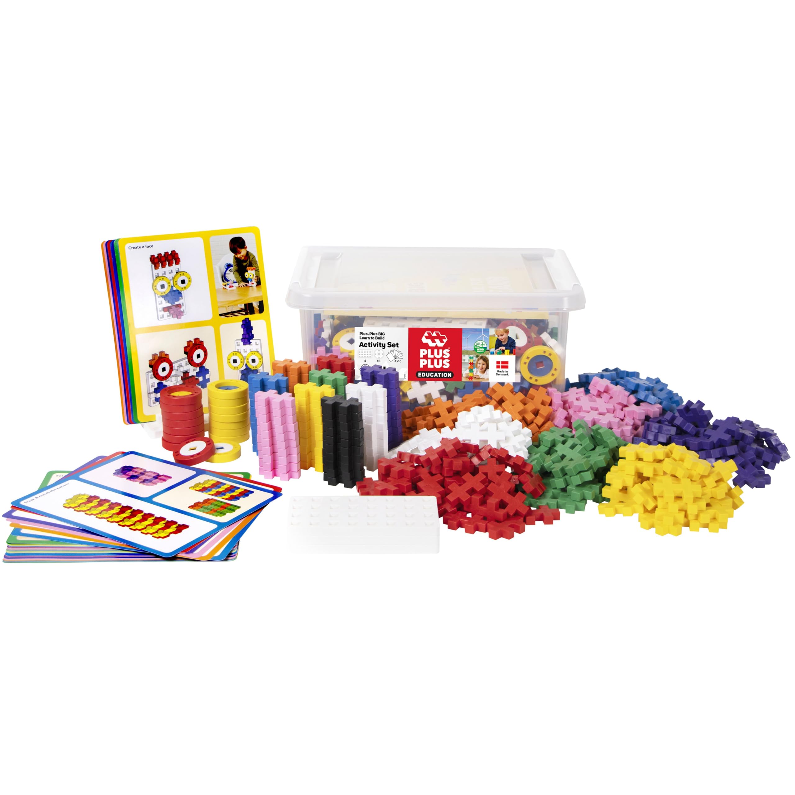 PLUS PLUS - Impara a costruire una grande vasca da attività, 410 pezzi - Giocattolo a stelo per edificio ad incastro, grandi blocchi di puzzle per bambini e bambini in età prescolare