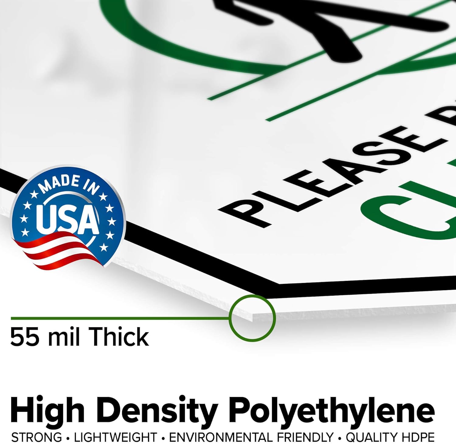 Please Be A Good Neighbor Clean Up After Your Dog Sign, (MS-1421) 18x18 Inches, 55 mil thick HDPE (high density polyethylene), Made in USA by My Sign Center