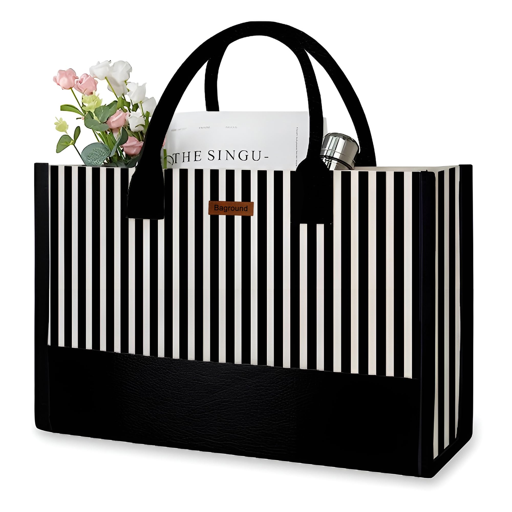 Baground Multipurpose Women’s Tote Bags with Zip | Stylish Tote Bags | Tote Handbag | Stripe (B0C72FTRQH) Amazon Price History, Amazon Price Tracker