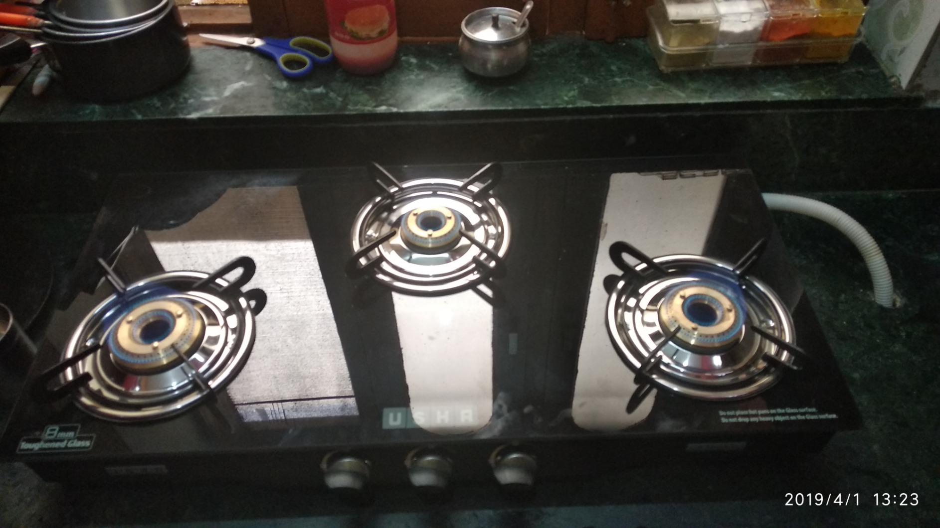 Usha Ebony GS 30018 MM Thick Stainless Steel FrameCRCA Black Powder