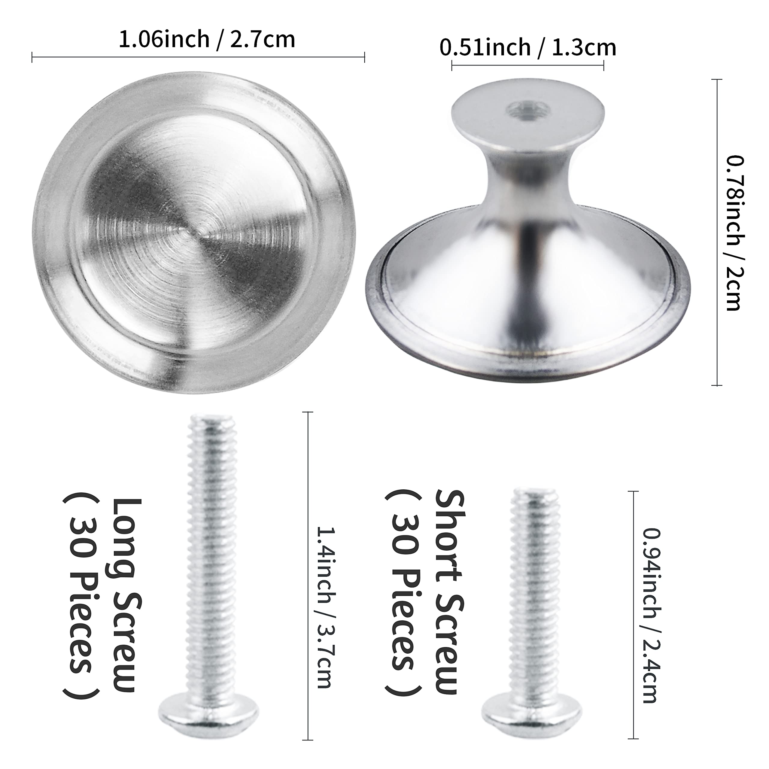 Buy 30 Pieces Drawer Knobs Knobs with Screws Drawer Pulls and