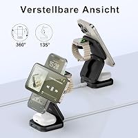AC ISLAND 5 az 1-ben MagSafe Kompatibilis iPhone Töltőállomás - Összecsukható Utazási Töltő iPhone 16/15/14/13/12, AirPods 4, Apple Watch 10 8