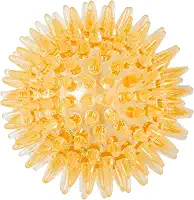 JAMBO PET Bolinha Para Cachorro Com Espinhos Macios Pequena Com Som Ideal Para Atividade Física, Facilita A Limpeza Dental E Fortalecimento Da Gengiva, Diversas Cores (Laranja)