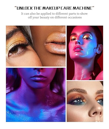 Miniatura 6 de Easilydays Sombra de ojos en barra con purpurina para maquillaje de ojos, 3 en 1, de alto brillo y brillantina, lápiz de sombra de ojos y sombra de