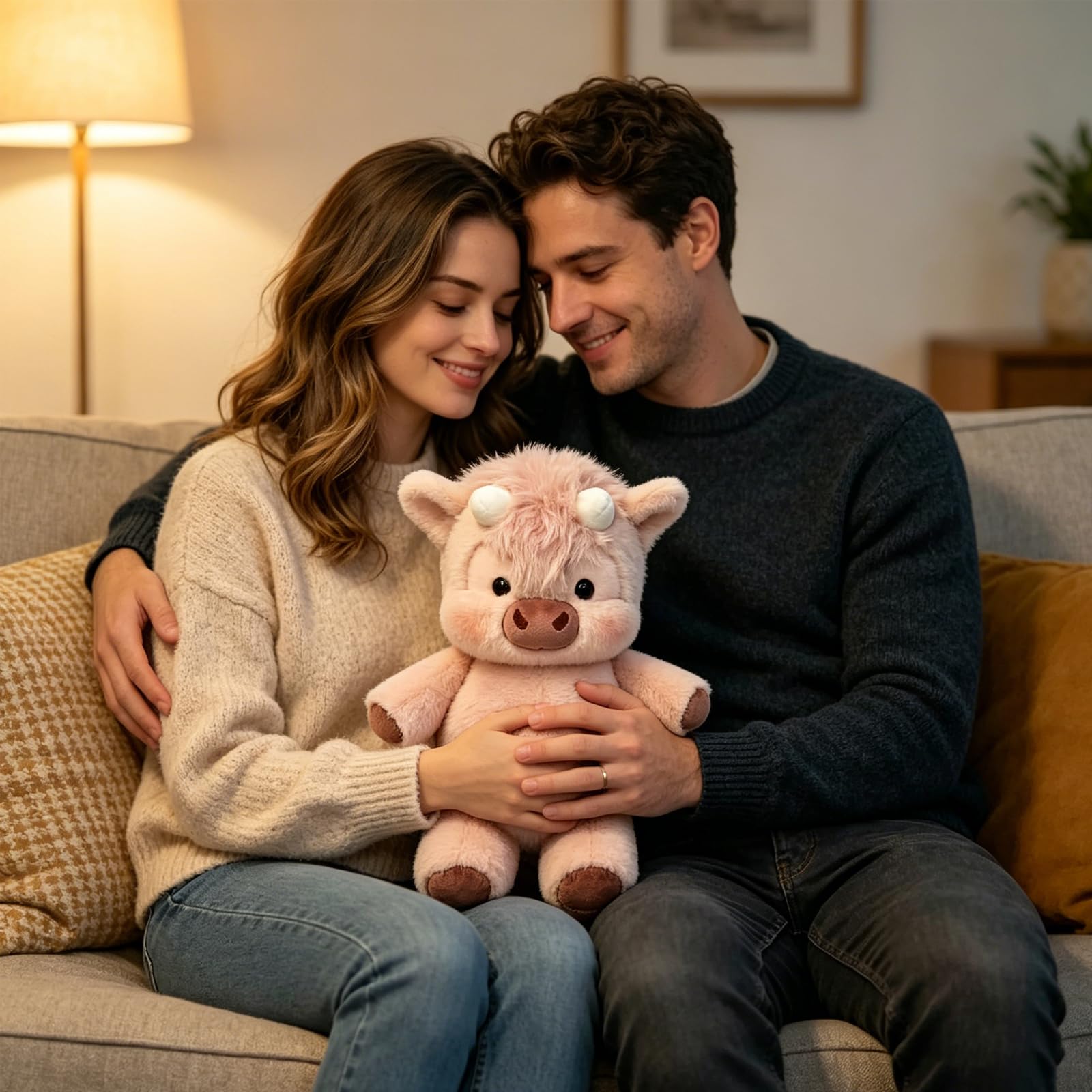 Peluche Che Corre, 45cm Peluche Di Cinghiale, Peluch Mucca, Vitello Che Corre Morbido Giocattolo, Bambola Da Collezione A Forma Di Pecora In Cartone Peluch Animato Per Ragazzi E Ragazze (A)