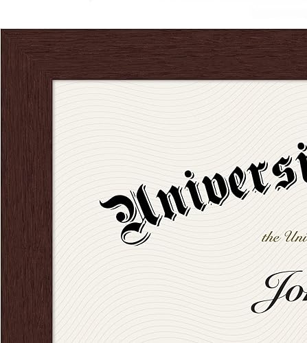 Miniatura 7 de Americanflat Portarretratos de 8.5 x 11 pulgadas en caoba, juego de 2 unidades, uso como marco de diploma o marco de certificado con vidrio