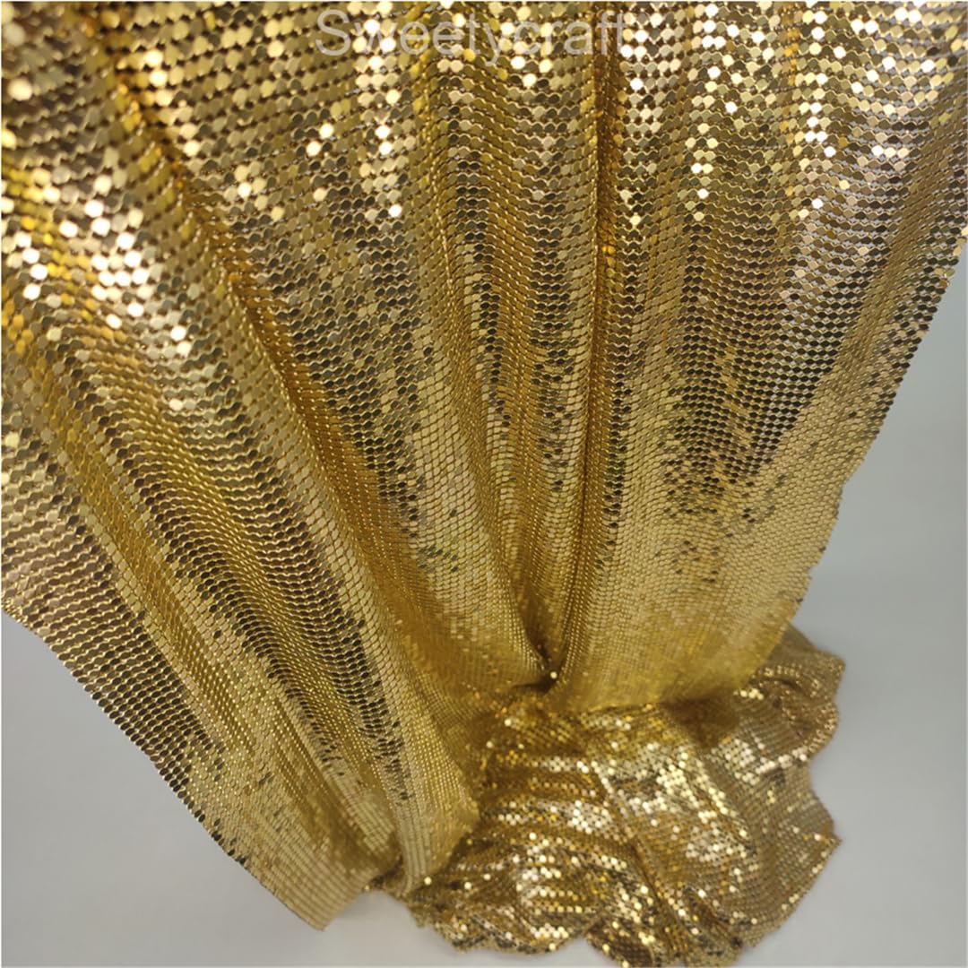 Tissu en maille métallique à paillettes pour confectionner vos tenues de fête