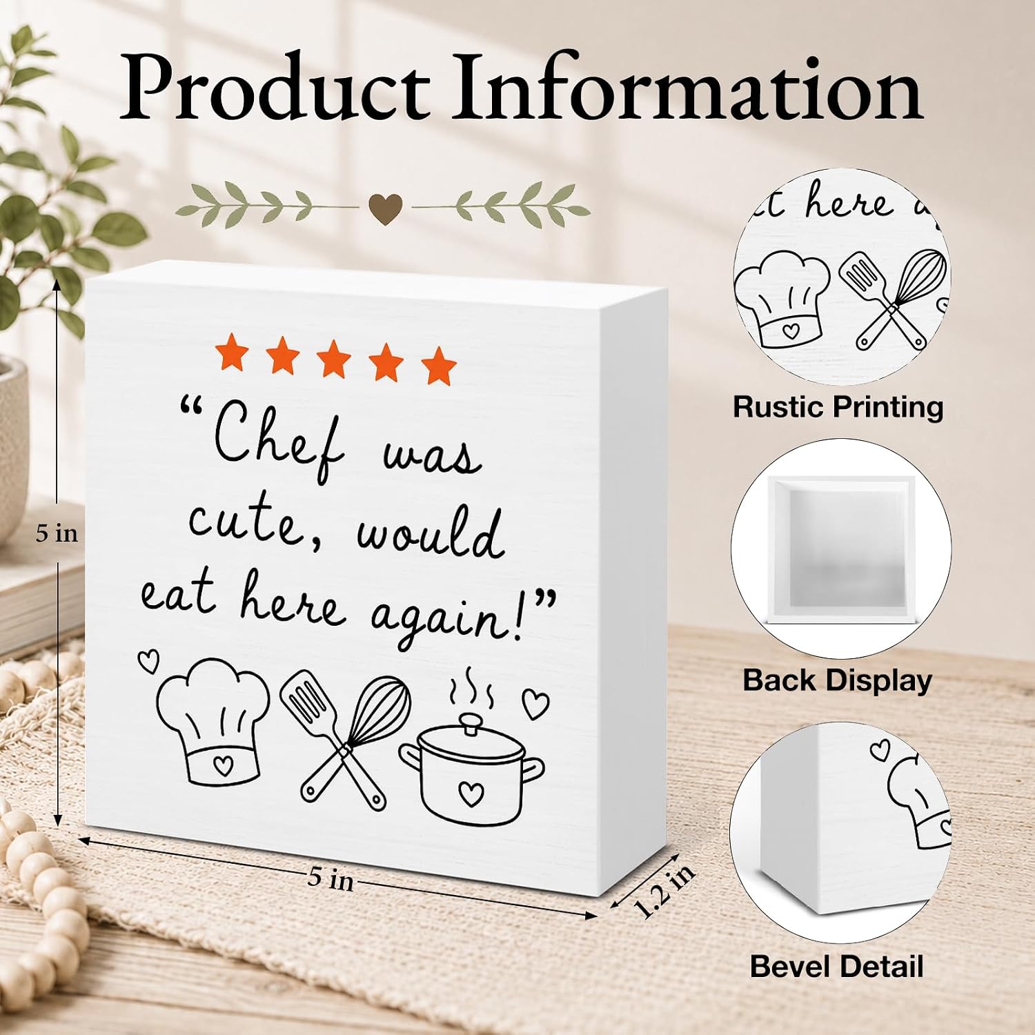 Funny Chef Desk Decor, Cooking Gifts for Women Men Chefs image 3