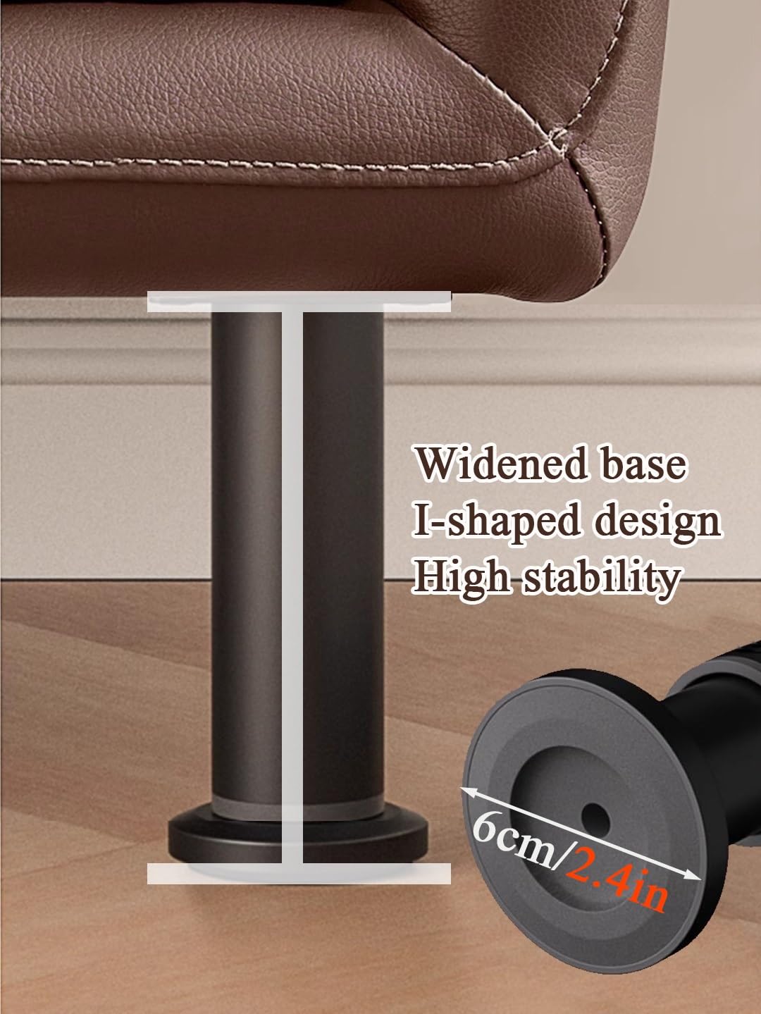 Generico Piedini Regolabili Per Letto, 8-110 Cm, Gambe Di Supporto Resistenti Per Divano/Scrivania/Divano/Tavolo/Sedia/Comò, Gambe Da Tavolo Con Viti(Gray,72-110cm)