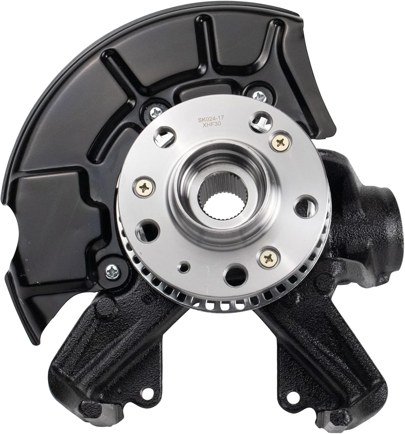 TRQ Front Wheel Bearing & Hub Assembly Pair with Knuckle for Golf Jetta Beetle