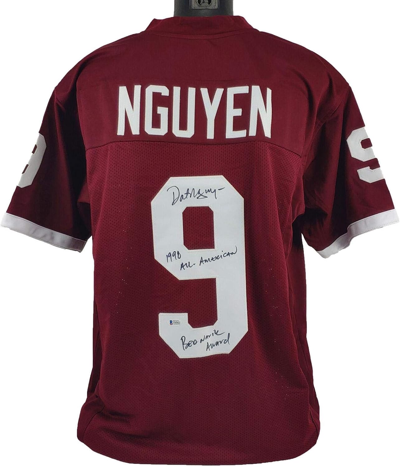 Texas A&M Dat Nguyen "Stat" Signed Maroon Jersey BAS Witnessed