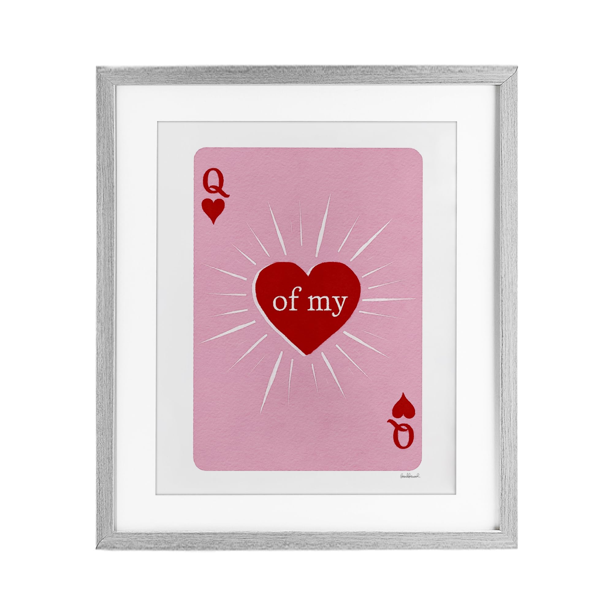 Affiche Queen Of My Heart sous verre avec cadre de haute qualité