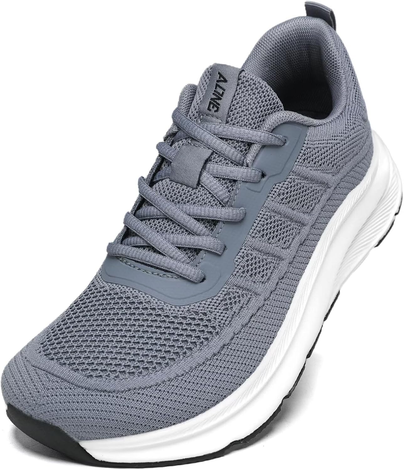 KDN Men's Wide Toe Box Shoes Cushioned Road Running Shoes Non Slip Mens Walking Sneakers for Wide Feet Comfortable Athletic Gym Workout Shoes Wide Width