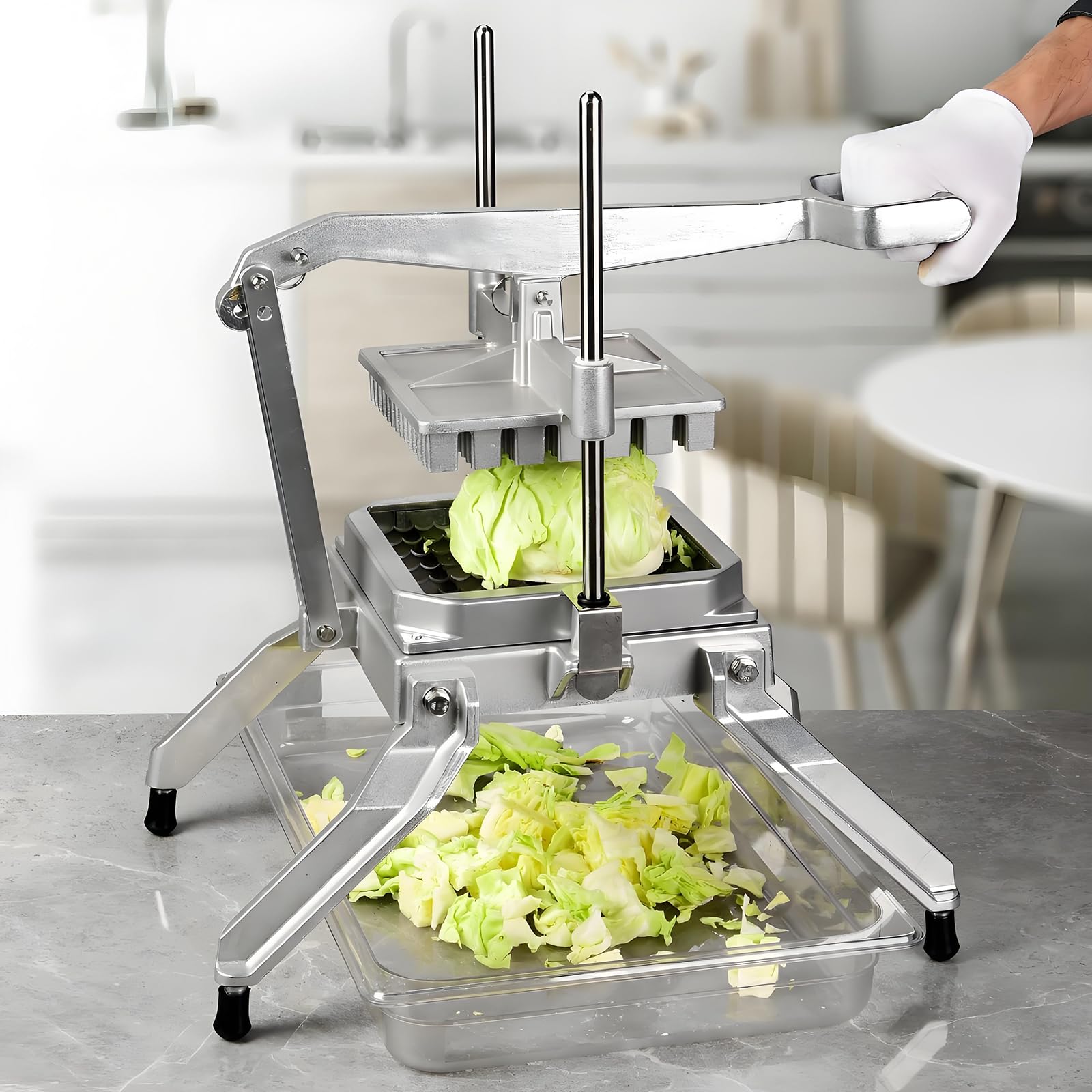 ZHJOPP Cabbage Shredder, Stainless Steel Vegetable Cutter with 3 Blades, Shreds Up to 10kg in 5 Minutes,for Kitchen and Restaurant