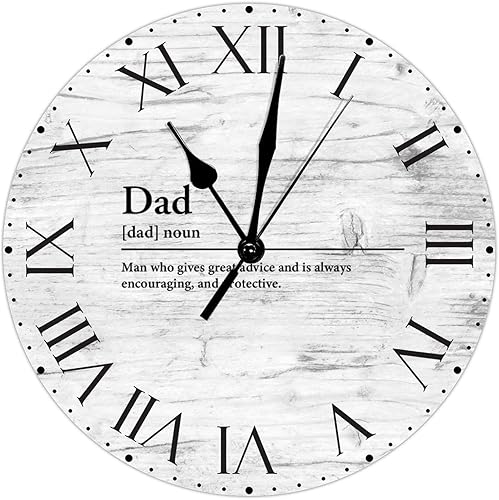 Miniatura 106 de Reloj de pared de PVC con definición de cuñado, reloj de pared redondo con citas espirituales, números romanos, tipografía, arte de pared, 8.8