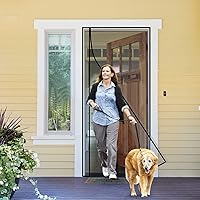 Vista 9 de WochiTV Malla Reversible para Puerta Mosquitera se Ajusta a Puerta de Tamaño 32 x 82, Apertura Lateral Izquierda o Derecha Puerta Mosquitera