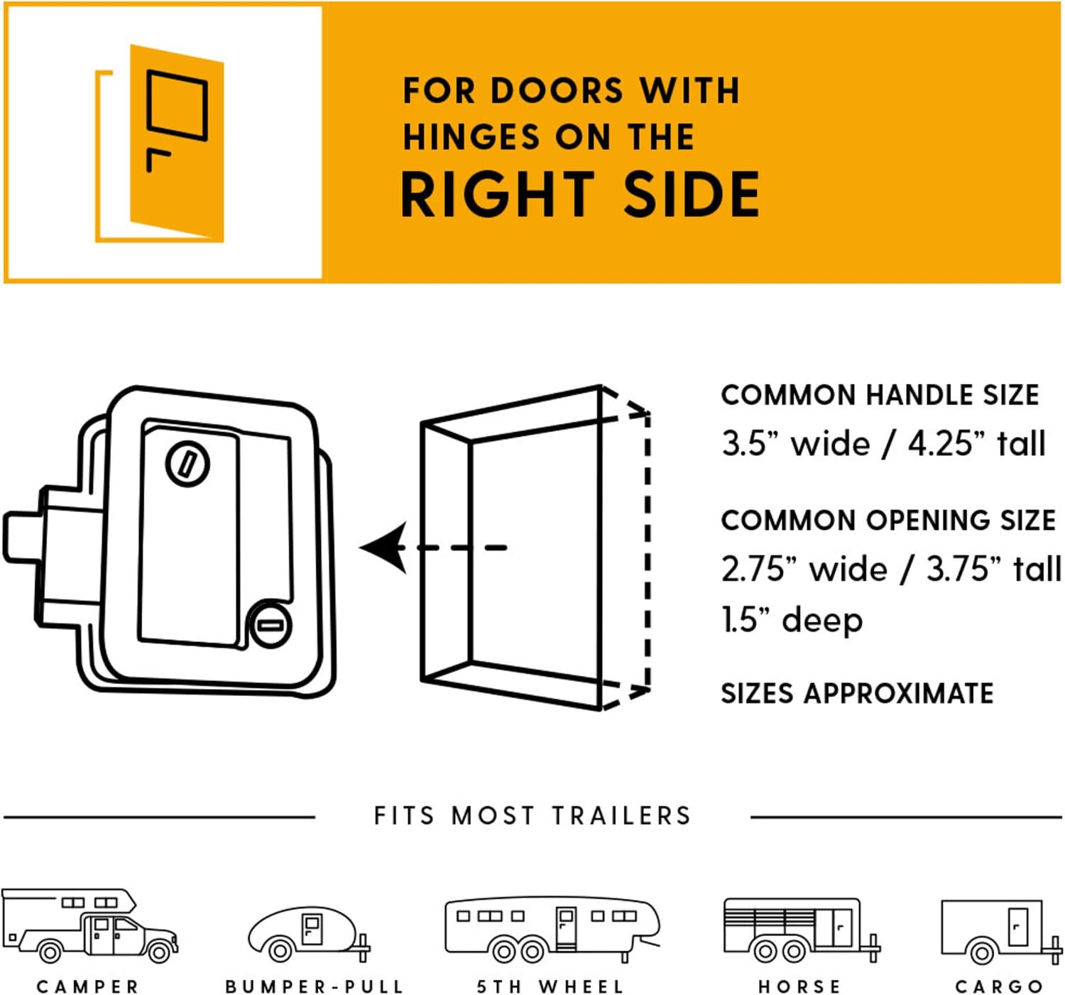 RVLock Compact and Key Fob Keyless Entry Keypad, RV/5th Wheel Lock Accessories