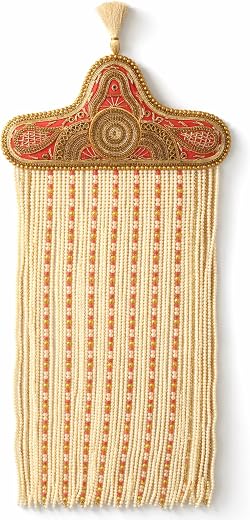 HandyHouse Traditional Groom Sehra Wedding Pearl Pink Beads Gold Zardosi Dulha Baraat Punjabi Men | [DESIGN - 111]