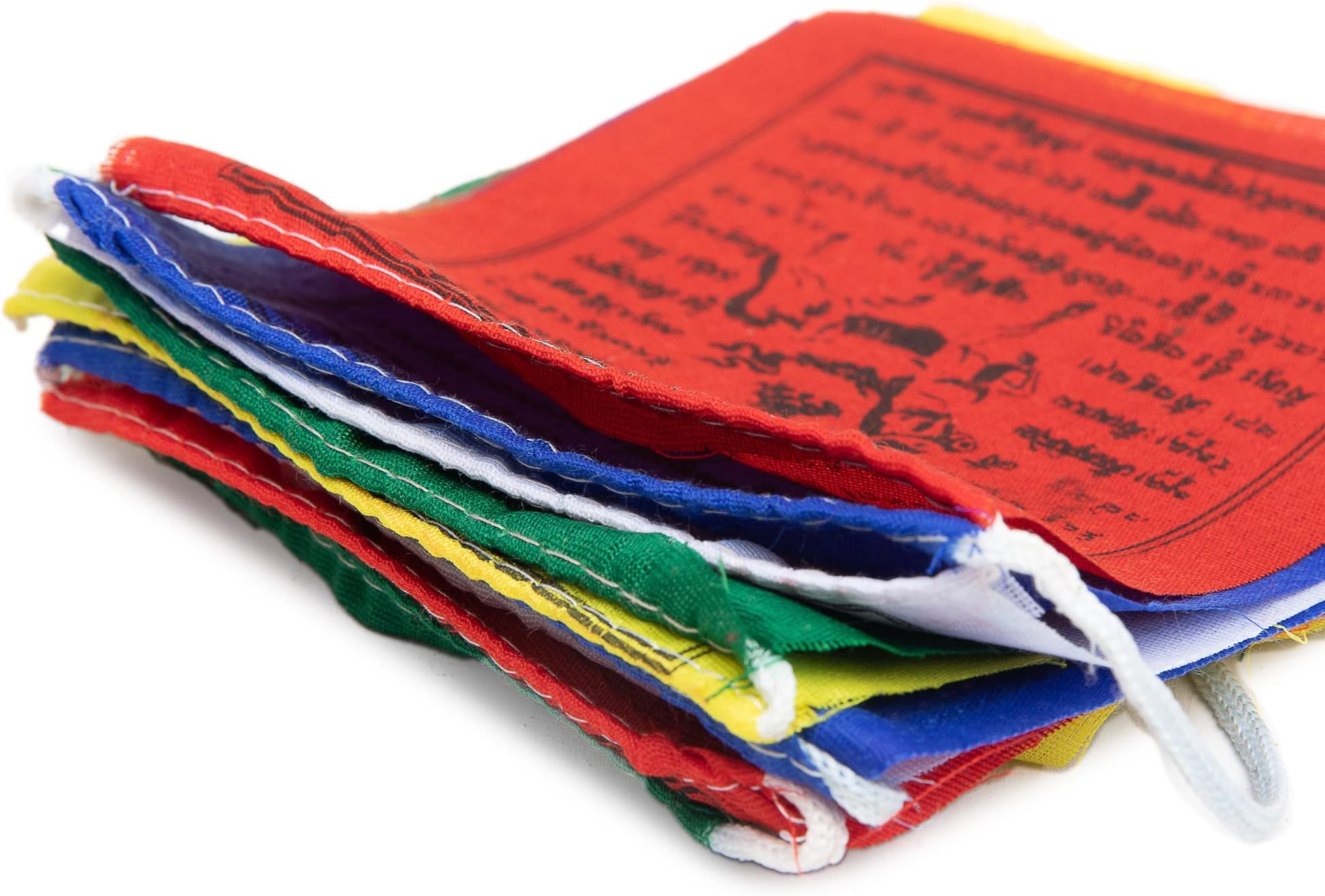HIMALAYAN BAZAAR Tibetan Prayer Flags - Wind Horse Flag Affirmation 5 Rolls - Handmade in Nepal