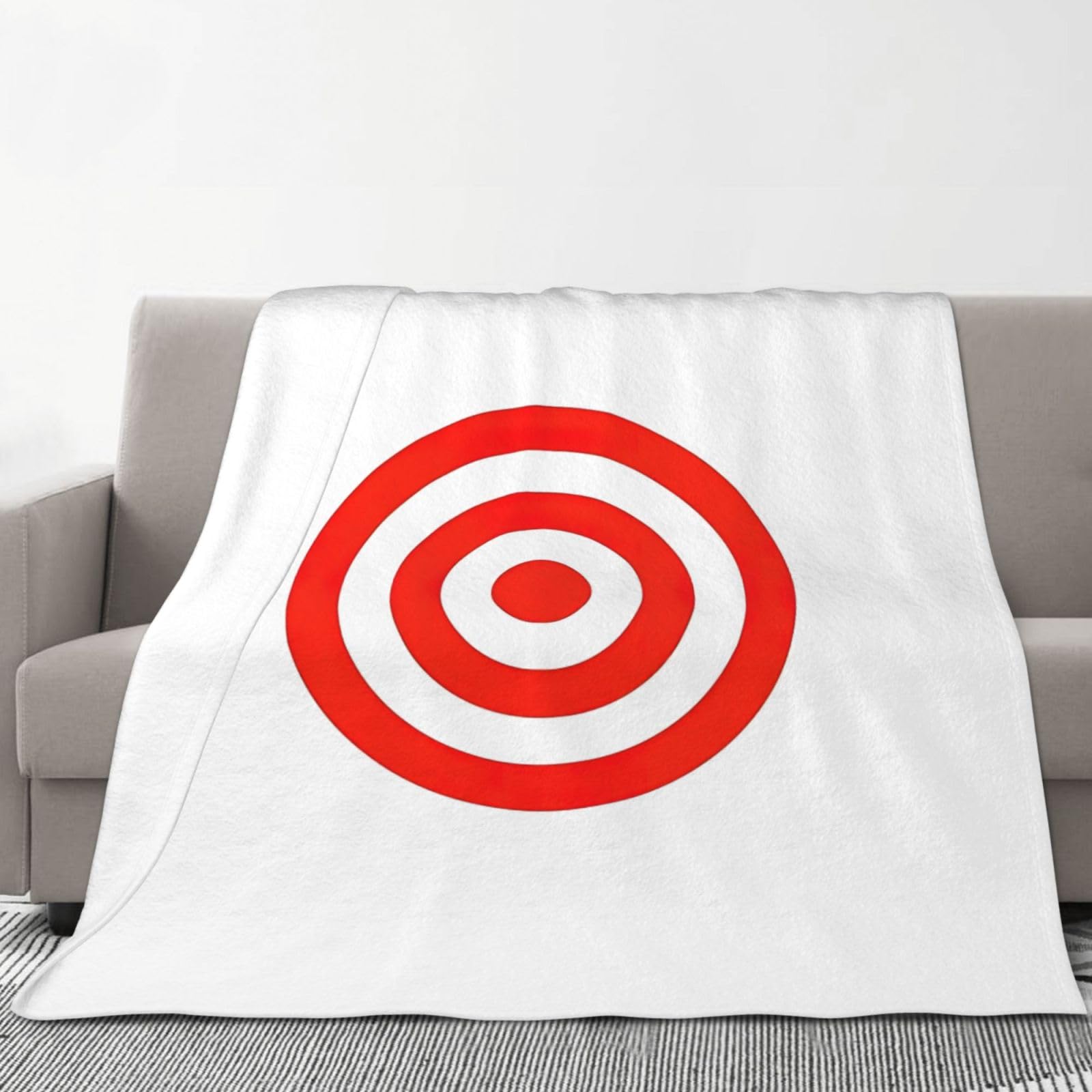 Couverture en flanelle imprimée Design Target - 177,8 x 203,2 cm - Chaude et confortable - Pour l'hiver - Pour camping ou voyage