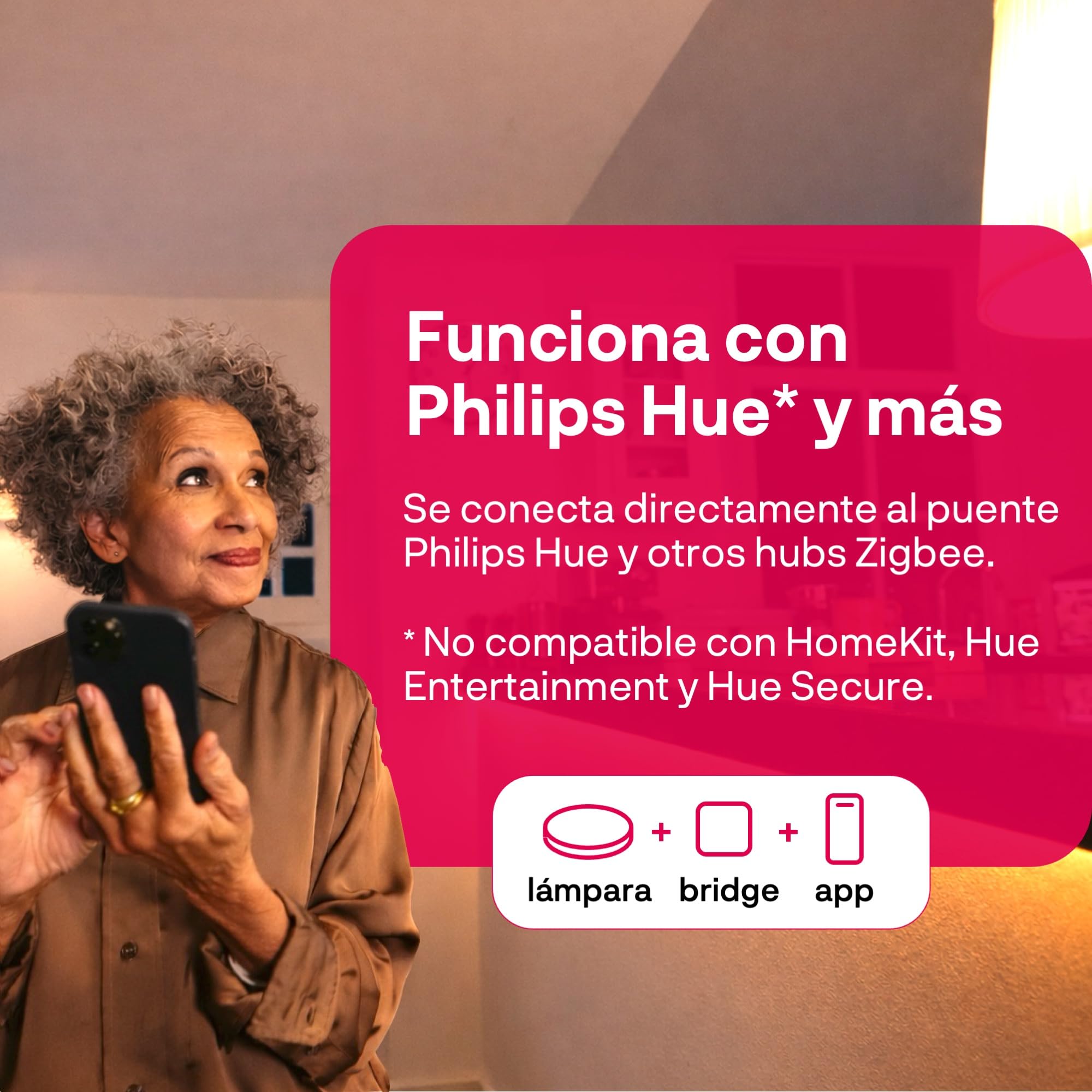 innr Lámpara Techo Inteligente 42cm, Zigbee, Funciona con Hue* y Alexa (Requiere Puente), Luz LED Blanca y Colores, RGB, Plafon LED Salon Regulables, 3100 Lúmenes
