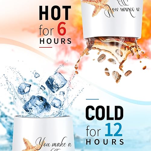 Miniatura 4 de Juego de 10 regalos de agradecimiento, marca la diferencia, regalo de agradecimiento a los empleados, vaso de acero inoxidable de 12 onzas, tarjetas