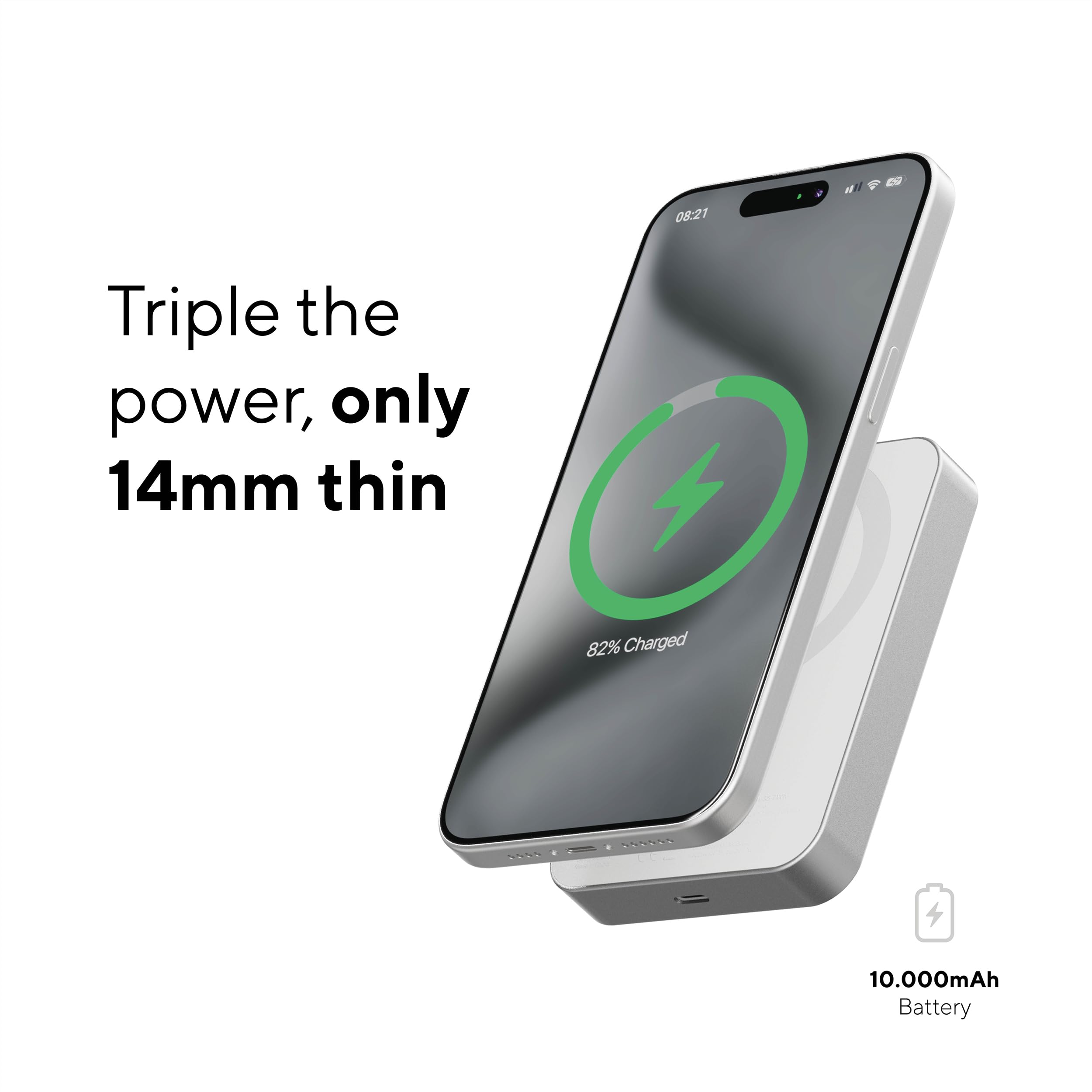 LINQ Connects Batterie Externe Magnétique sans Fil 10000 mAh