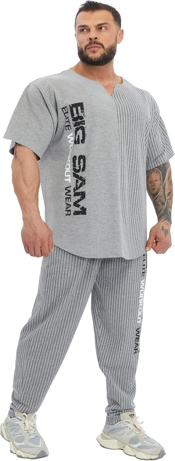 Men's Loose Fit Sweatpants Cotton Baggy Pants