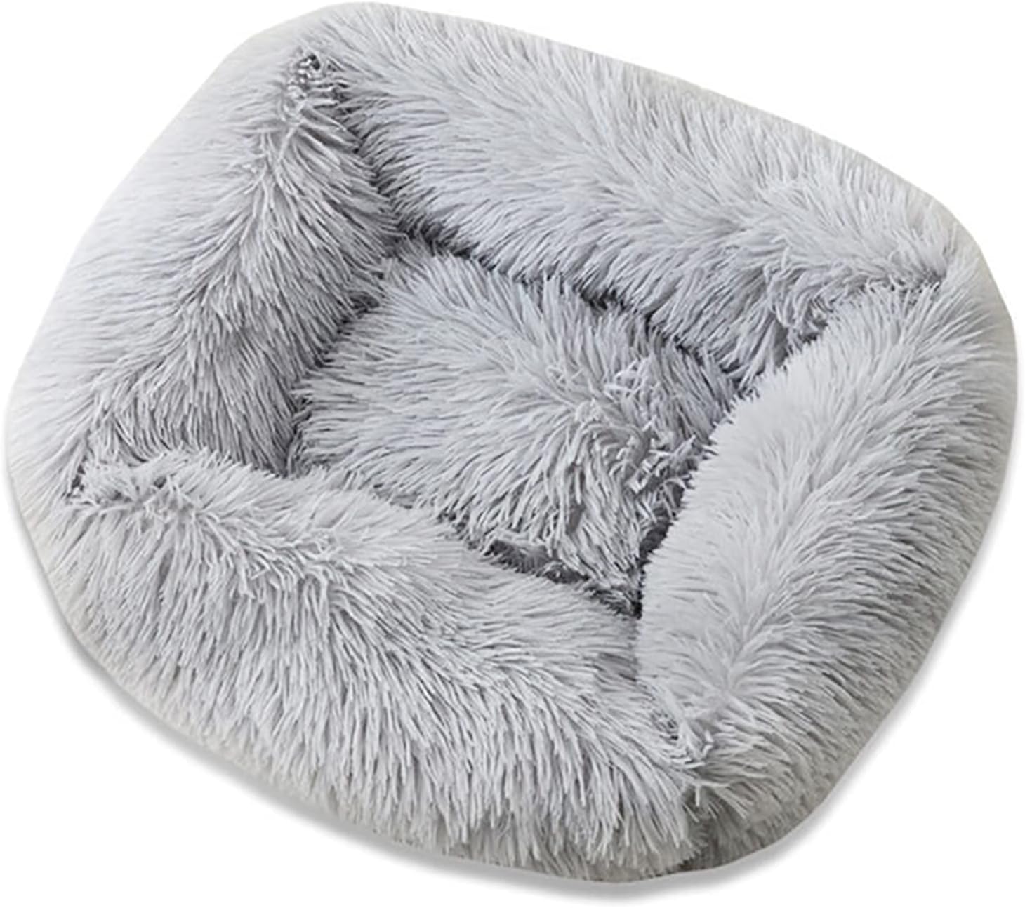 review Pet Bed Long Plush Dog Bed Anti Slip Warm Winter Puppy Cushion Mat Pet Supplies for Small Large Dog Couch Dog Bed (Color : Red, Size : S 43X35cm)