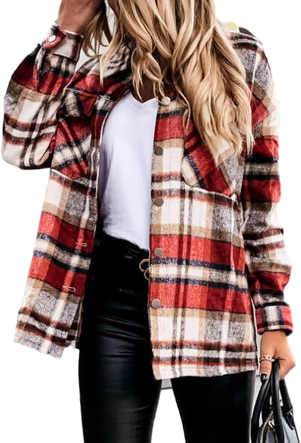 oversized plaid shirt jacket