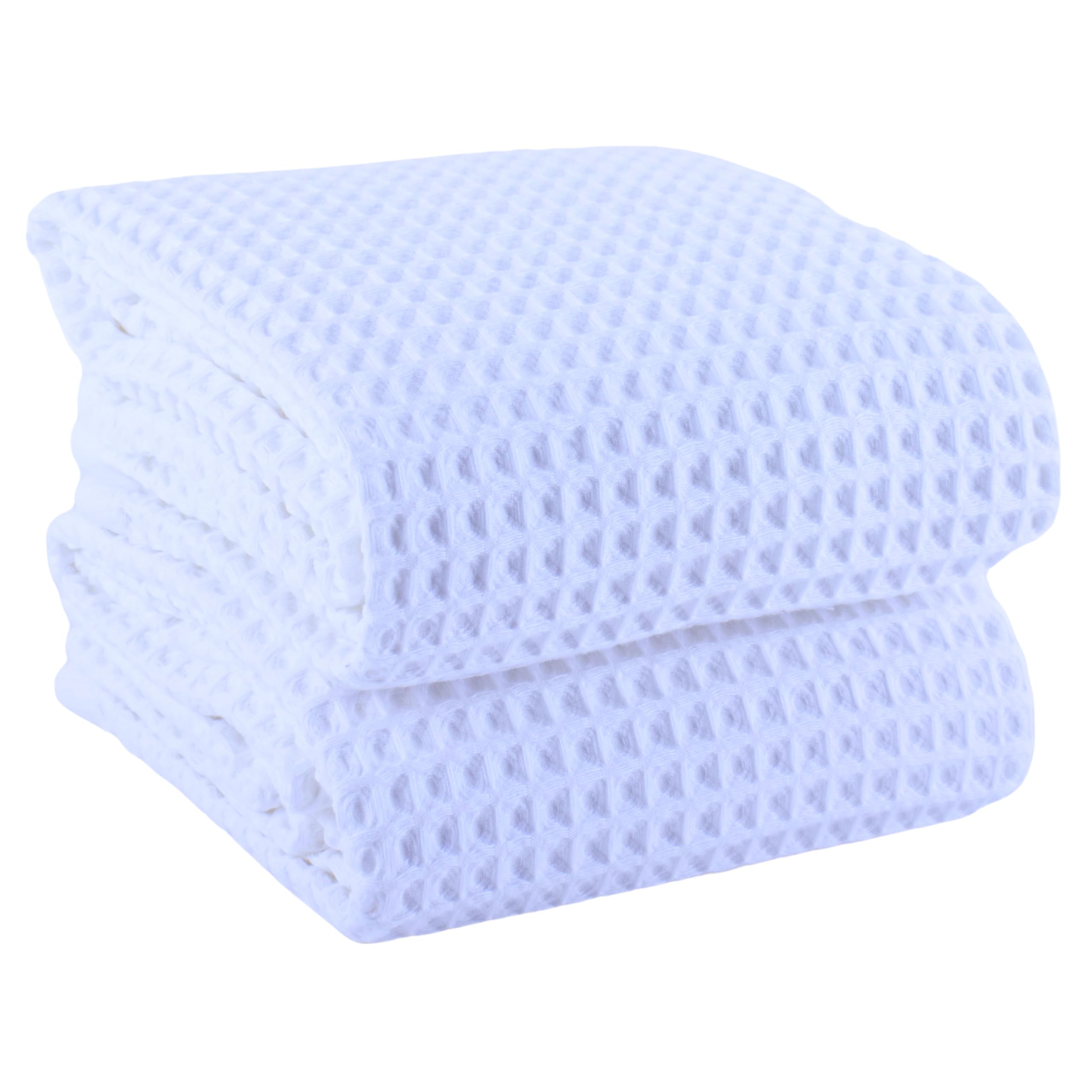 PÜSKÜL Premium Waffle Bath Towels Set of 2 - Organic 100% Turkish Cotton Bath Towel - Quick Dry, Absorbent, Light, Thin, 32x63 Large Waffle Towels for