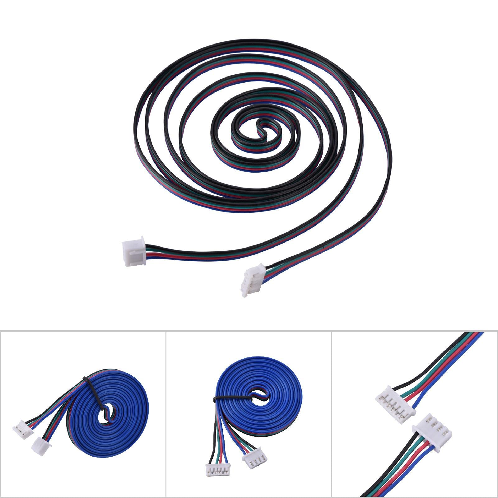 Terminali del Motore, HX2.54 4pin 6pin Cavi a Doppio Terminale Bianco, XH2.54 Connettore a 4 Pin per Estensione del Motore Stepper Stampante 3D (1500 mm)