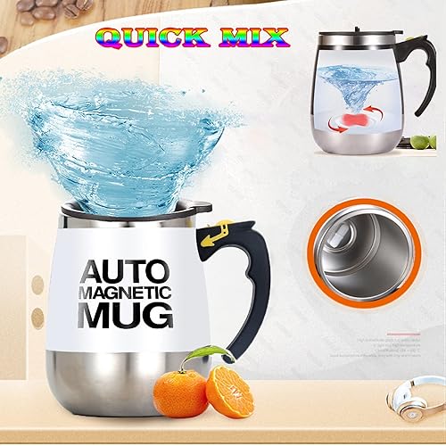 Miniatura 2 de Taza de agitación automática recargable  Taza magnética de acero inoxidable de mezcla automática para bebidas instantáneas