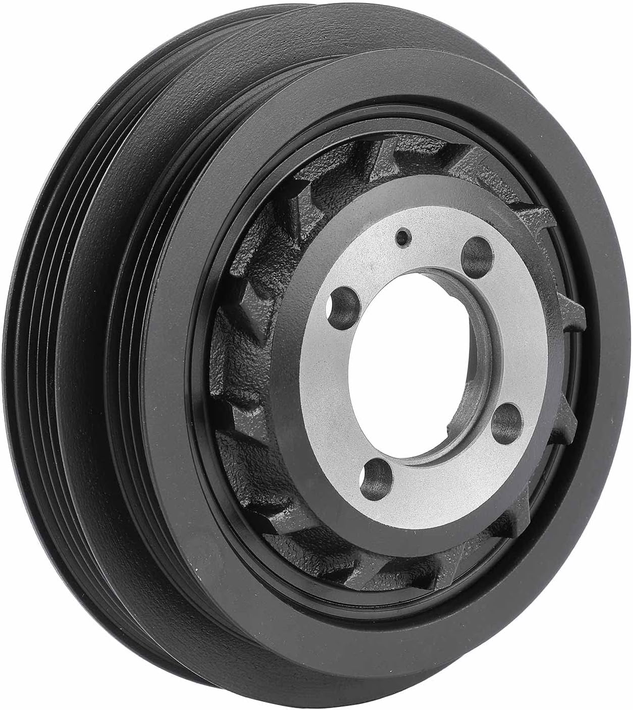 A-Premium Engine Harmonic Balancer Crankshaft Pulley Compatible with Hyundai Santa Fe 2001-2004, Sonata 1999-2005 & Kia Magentis 2001-2004, Optima 2001-2006, DOHC L4 2.4L, Replace# 2312438200