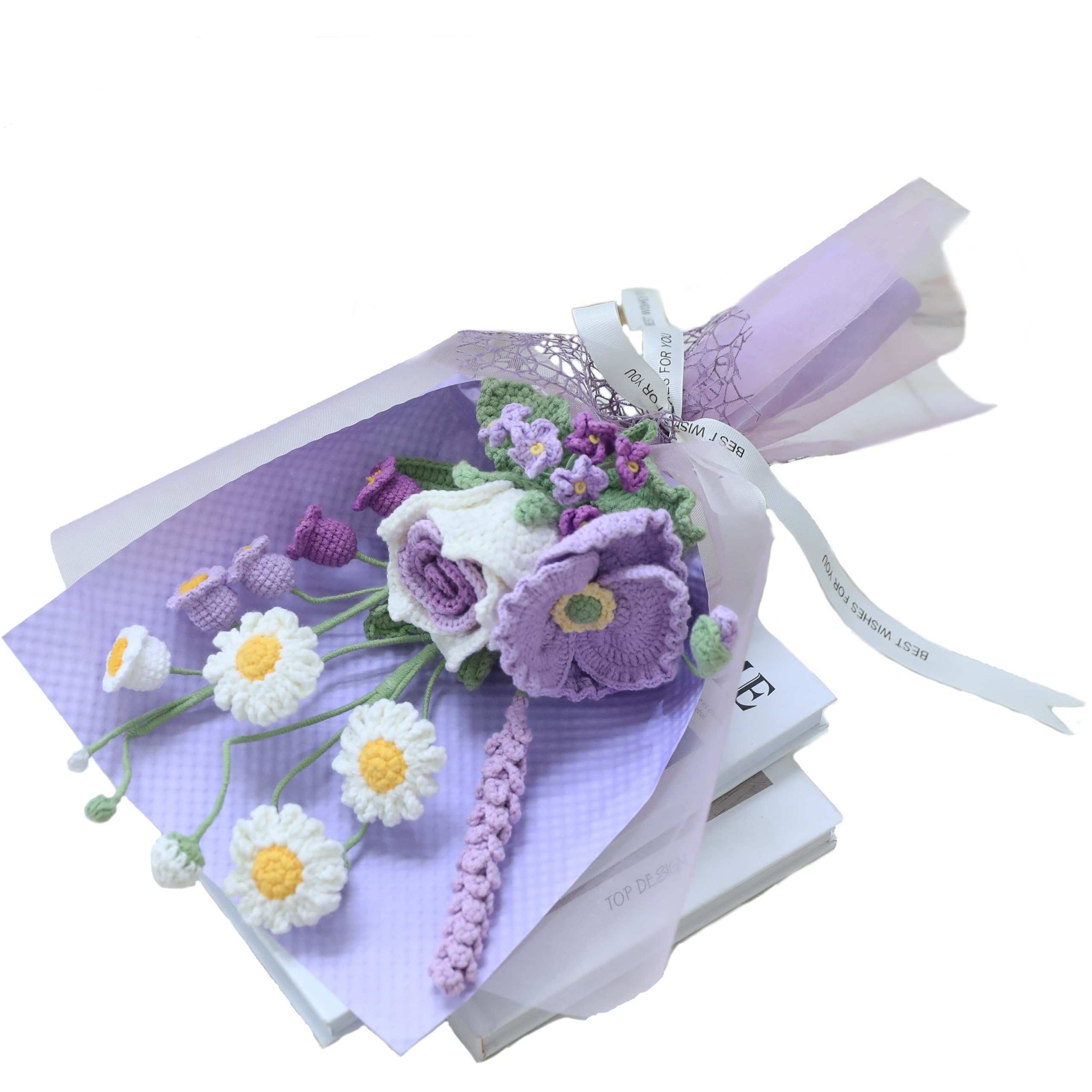 YOOJEE Crochet Purple Ombre Bouquet