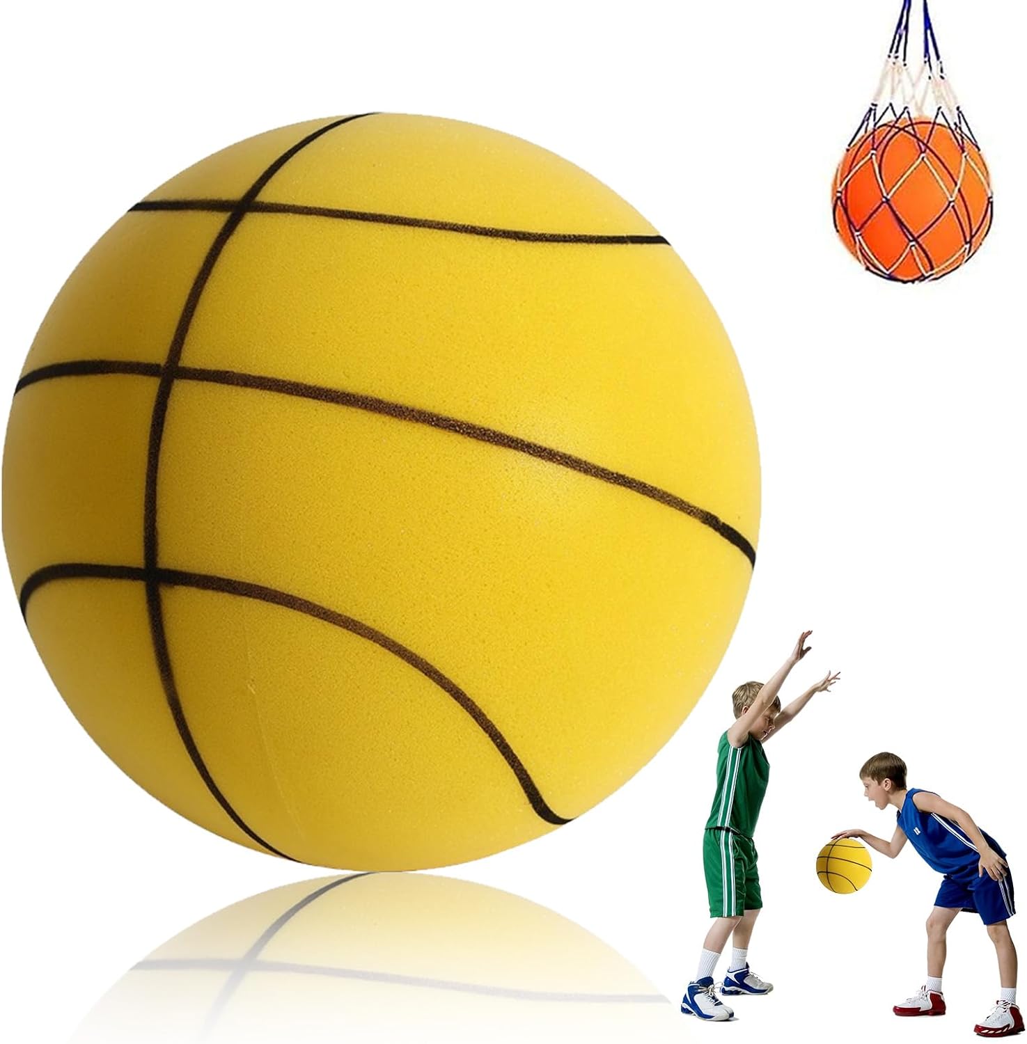 Silent Basketball, 2026 New Quiet Basketball, No Noise Basketballs Dribbling Indoor Training, Grip Quiet Balls for Youth Various Indoor Activities