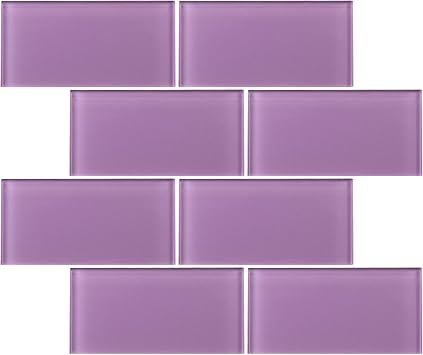 TCSAG-13 3x6 Purple Glass Subway Tile -Kitchen and Bath Backsplash Wall Tile 1sqt
