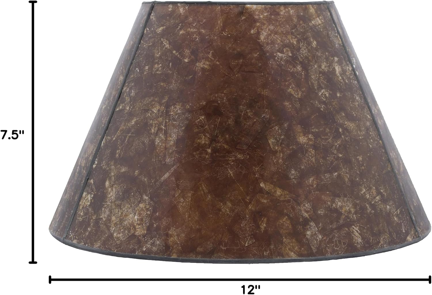 Urbanest Amber Mica Lampshade, 12-inch Bottom Diameter, 7.5-inch Height, Spider Fitter