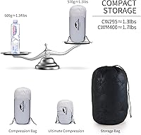 Vista 4 de Naturehike Ultralight Backpacking RDS Down Sleeping Bag for Adults, 650 Fill Power Sleeping Bag for 42/52℉, 20oz Compact Lightweight Sleeping Bags