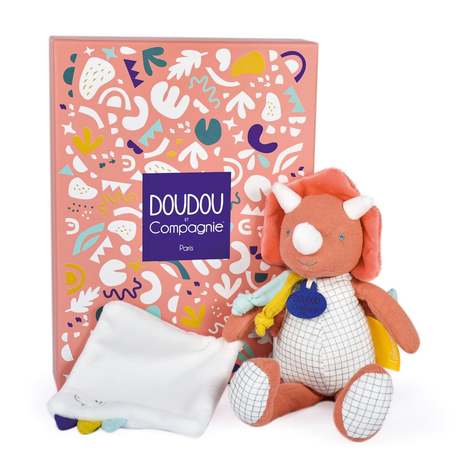 Doudou Et Compagnie - Doudou Dinosauro - Pantin Dino - Terracotta - 25 Cm - Les Calinosaures - DC3946-image