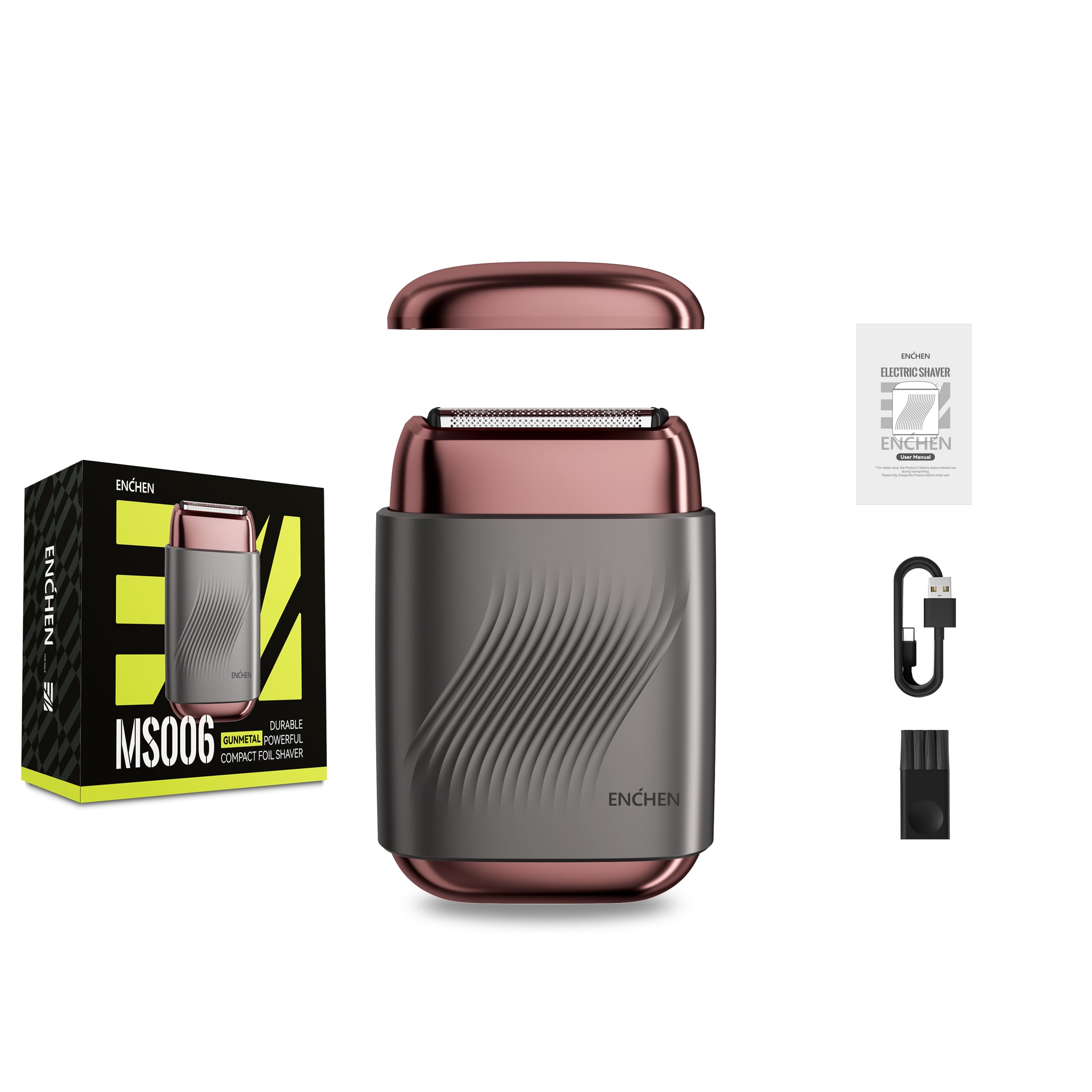Enchen Mini Rasuradora Eléctrica Portátil para Hombre 6800rpm