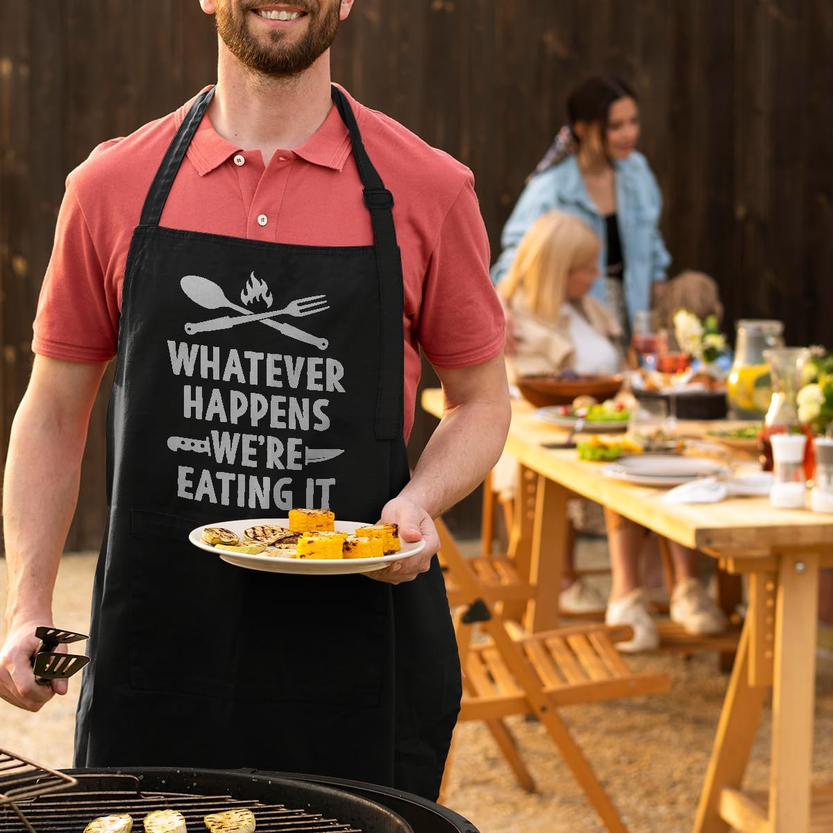 SANDJEST Men's Aprons with Pockets - Funny Aprons for Men BBQ, Kitchen, Cooking - Gifts for Birthday, Birthday - Image 8