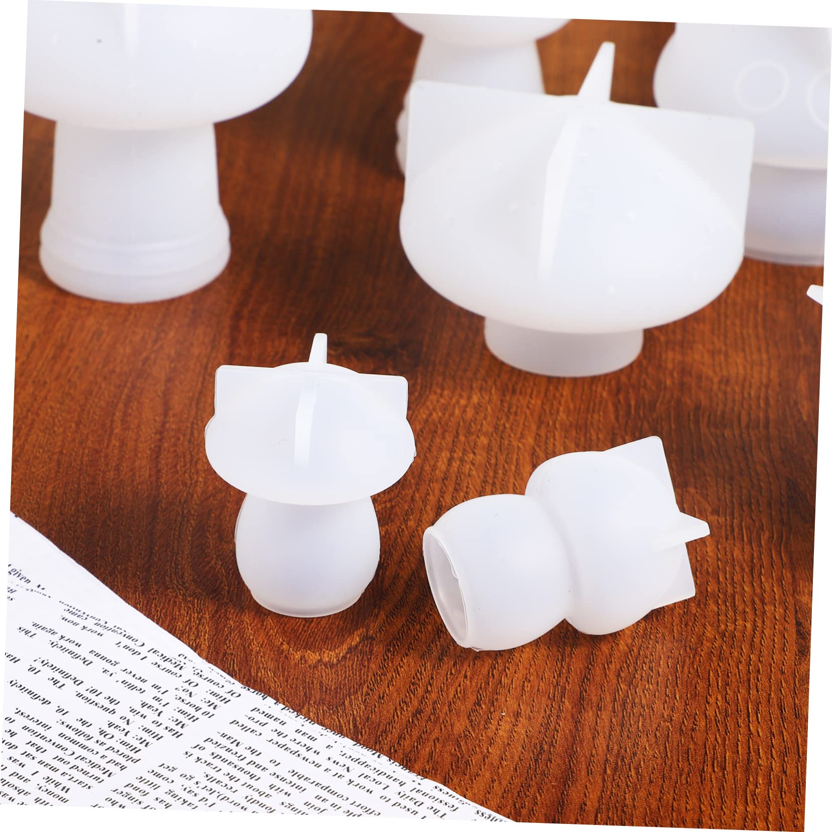 Stampi in Silicone per Funghi da 10 Pezzi per Resina Epossidica | Morbidi e Resistenti, Finitura Liscia, per Decorazioni da Tavolo e Progetti Diy, Forma Creativa 3d